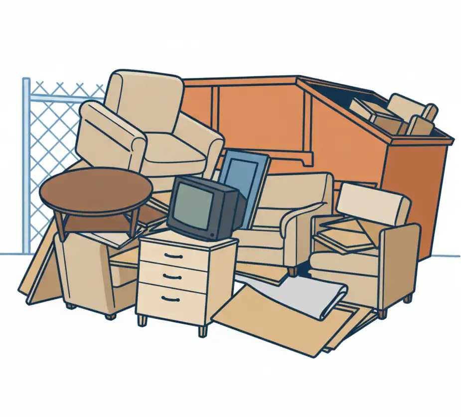 Kontenerowy wywóz mebli i odpadów wielkogabarytowych Poznań, legalna utylizacja gratów.